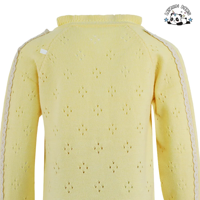LEZONKIDS - Middle East Children's Clothing New Stylish Bunny Knitted Women's Two-piece Suit Double-breasted Sweater Girl Set